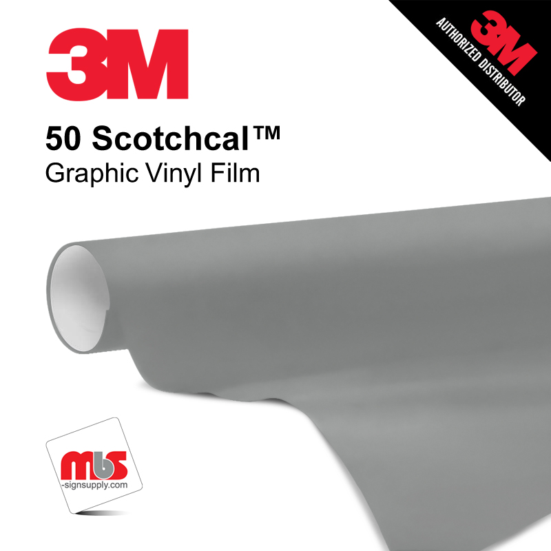 48'' x 10 Yards 3M™ Series 50 Scotchcal Gloss Light Gray 5 Year Unpunched 3 Mil Calendered Graphic Vinyl Film (Color Code 094)